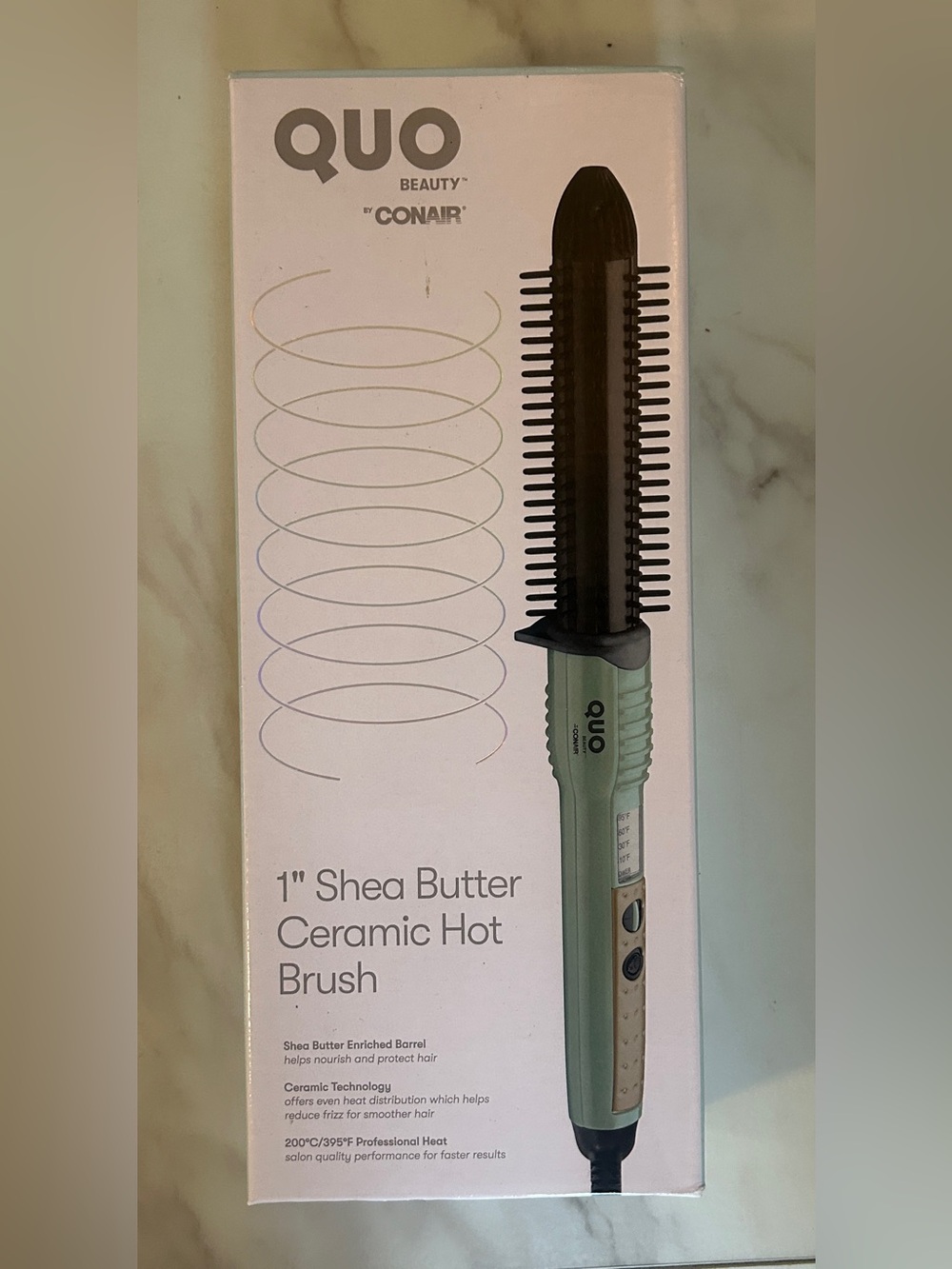 New | Quo by Conair | 1” Shea Butter Ceramic Hot Brush